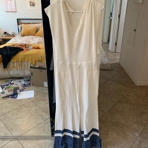 Free people beach white jumpsuit